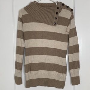Banana Republic Folded Turtleneck Button Sweater